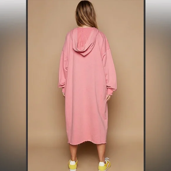 11 $38 start 1 left ❤️POL VINTAGE WASHED HOODED DRESS - Picture 3 of 5